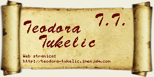 Teodora Tukelić vizit kartica